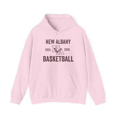 Adult Unisex Vintage Distressed New Albany Basketball Graphic Hoodie