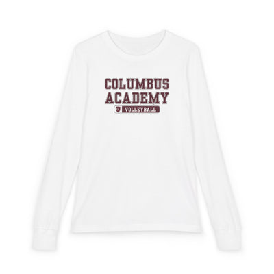 Youth Columbus Academy Volleyball Graphic Bella + Canvas Long Sleeve Soft Tee