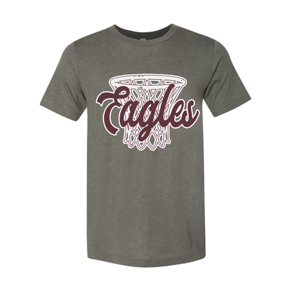 Adult Unisex Super Soft Vintage Eagles Hoops Basketball Short Sleeve Graphic Tee