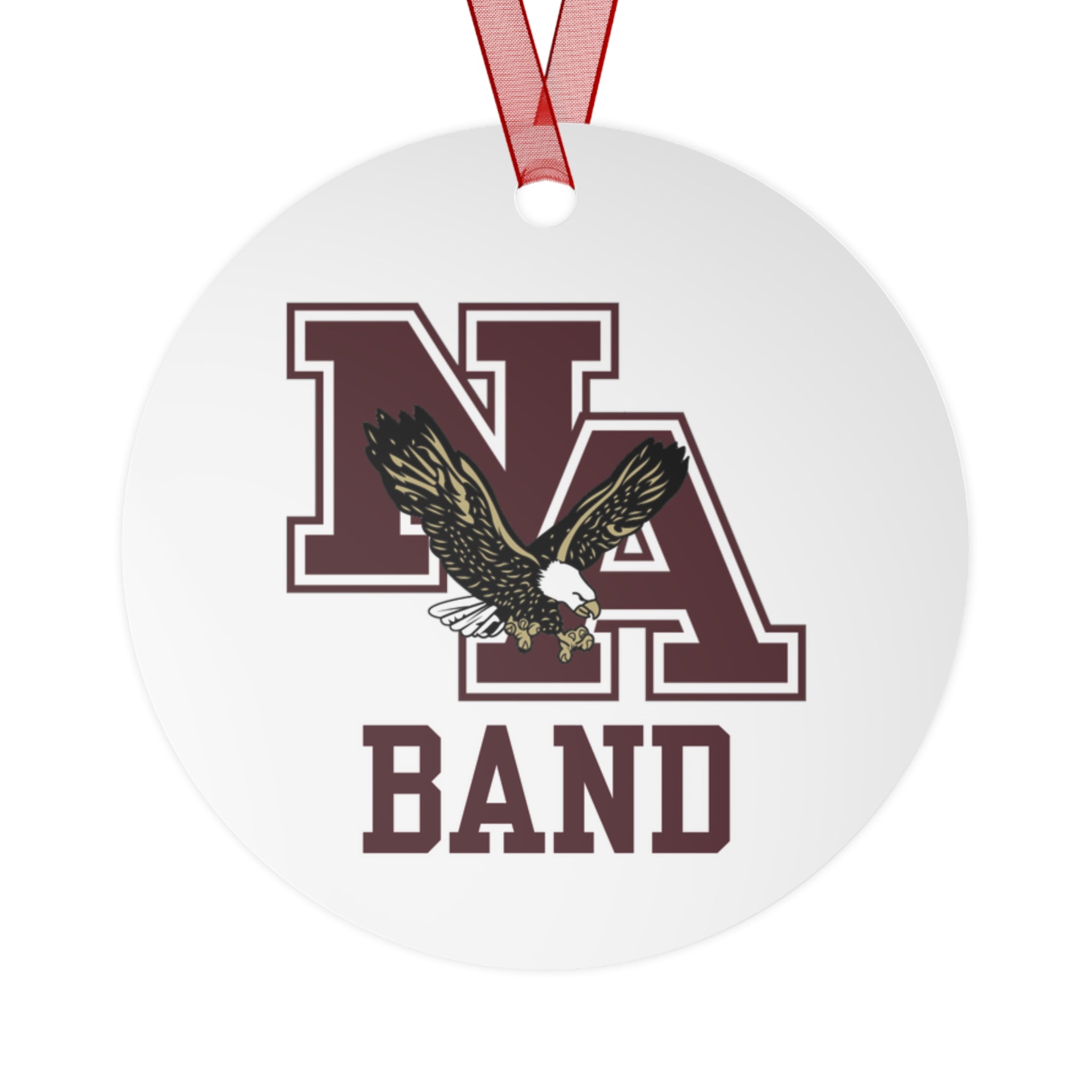 Band Classic Logo/Band Eagle Double-Sided Print Metal Ornament