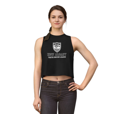 Women's New Albany Youth Soccer League Game Day Graphic Crop Tank