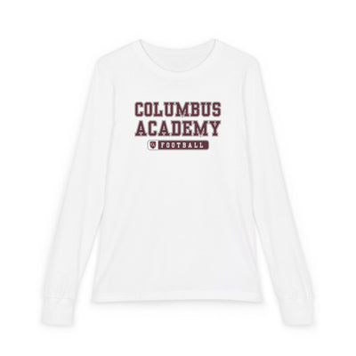 Youth Columbus Academy Football Graphic Bella + Canvas Long Sleeve Soft Tee