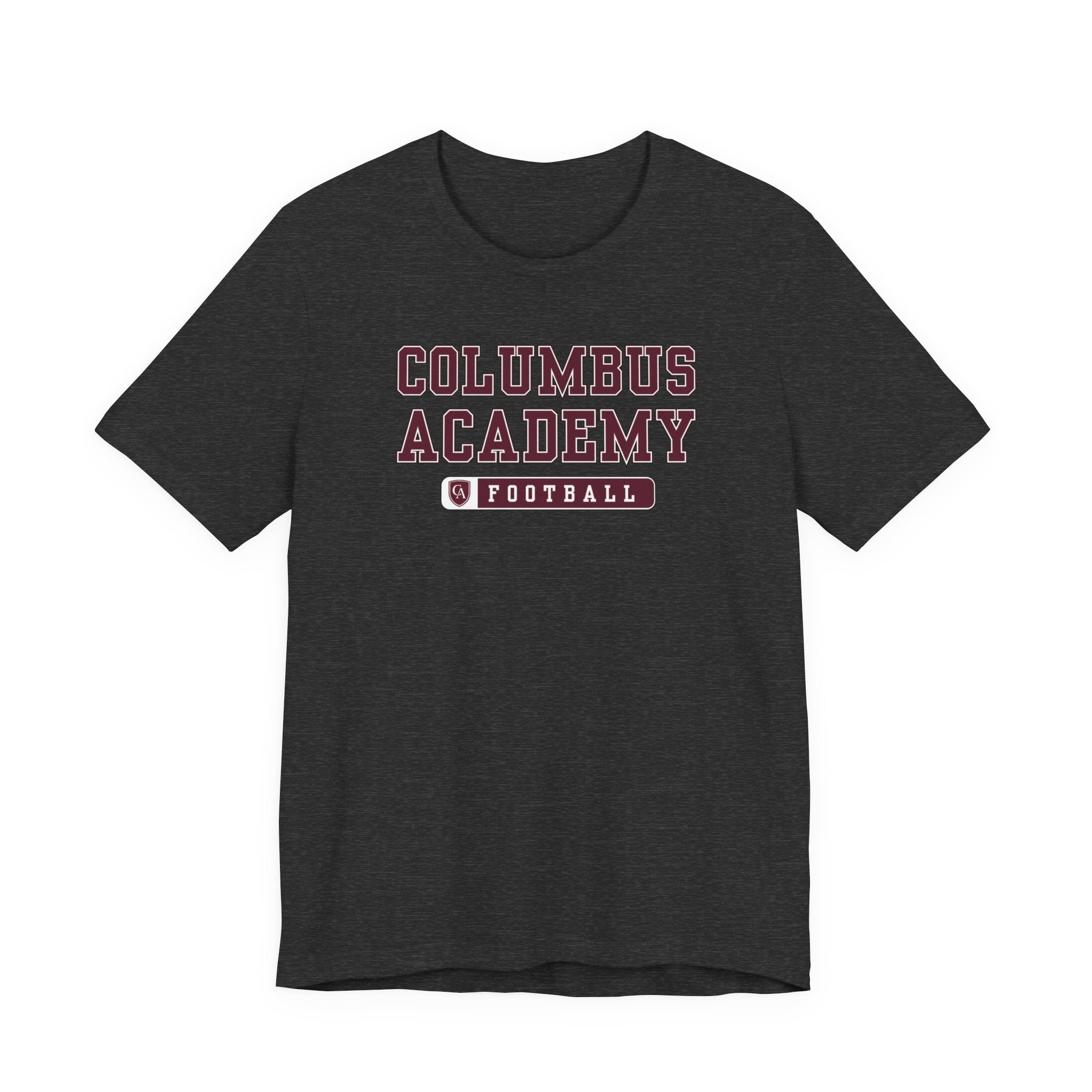 Adult Unisex Columbus Academy Football Graphic Short Sleeve Bella + Canvas Soft Tee