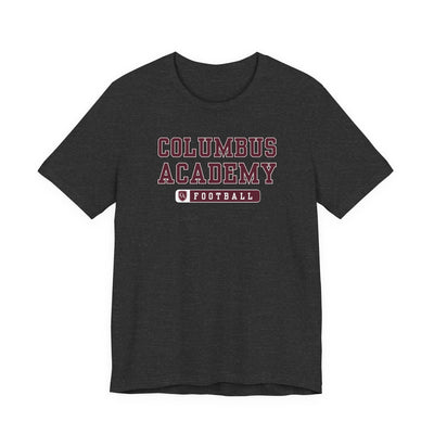 Adult Unisex Columbus Academy Football Graphic Short Sleeve Bella + Canvas Soft Tee