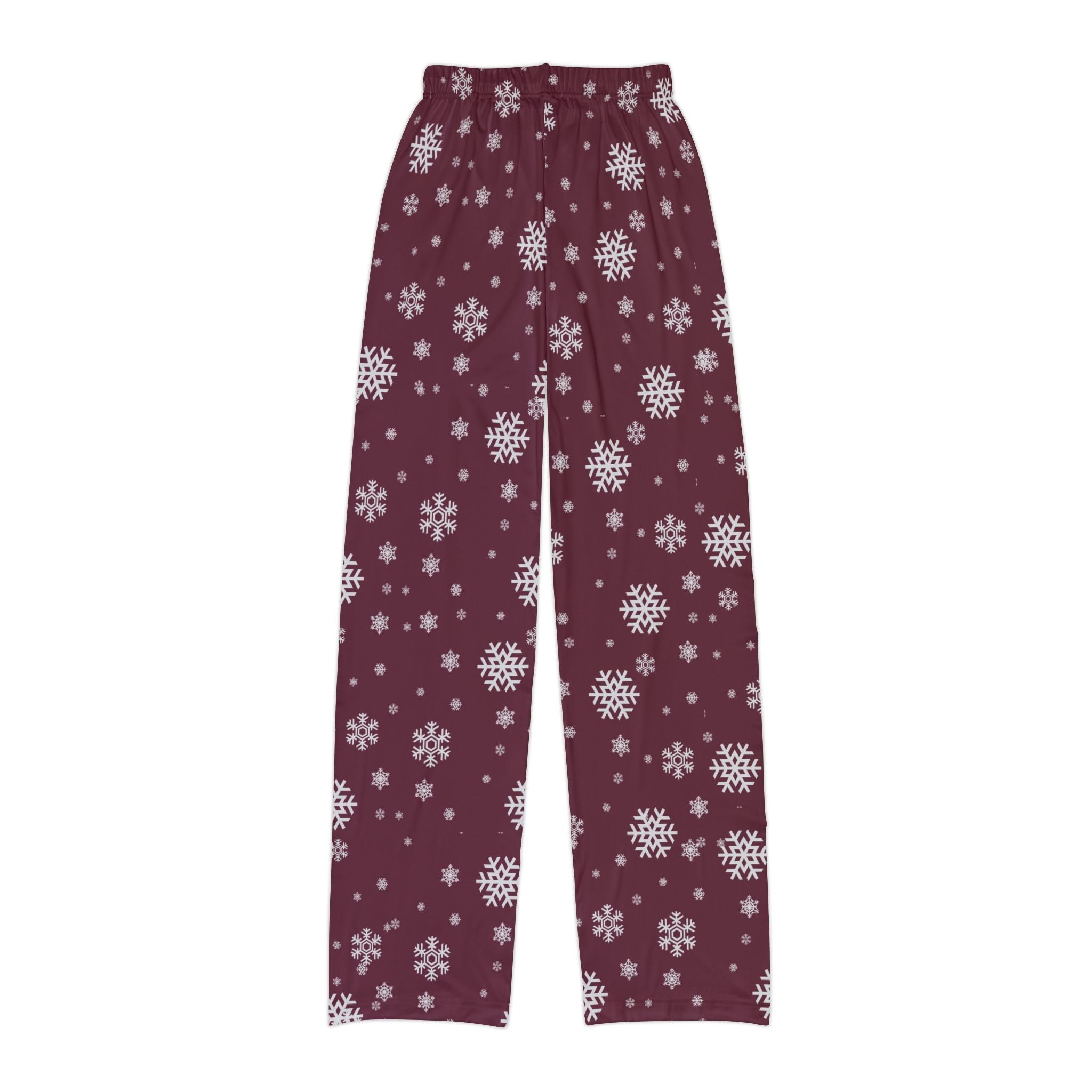 Youth Columbus Academy Vikings Spirited Snowflake Maroon Printed Pajama Pants