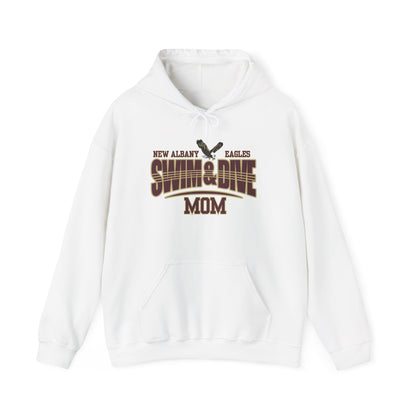 Women's Swim & Dive Dual Tone Eagles Effect Mom Graphic Hoodie