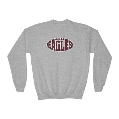 Youth New Albany Football Eagle Ball Graphic Gildan Heavy Blend Sweatshirt