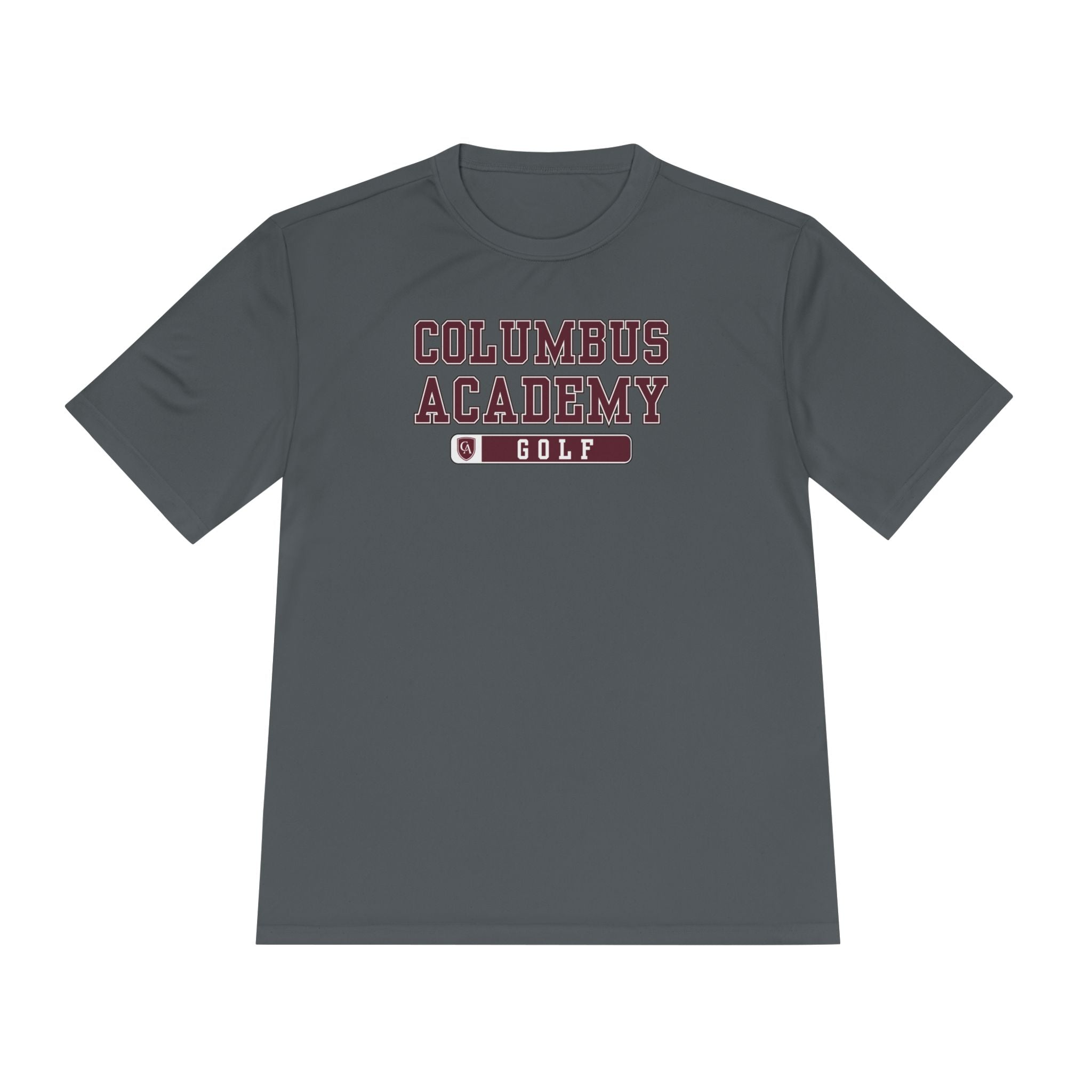 Adult Unisex Columbus Academy Golf Graphic Sport-Tek Competitor Performance Tee
