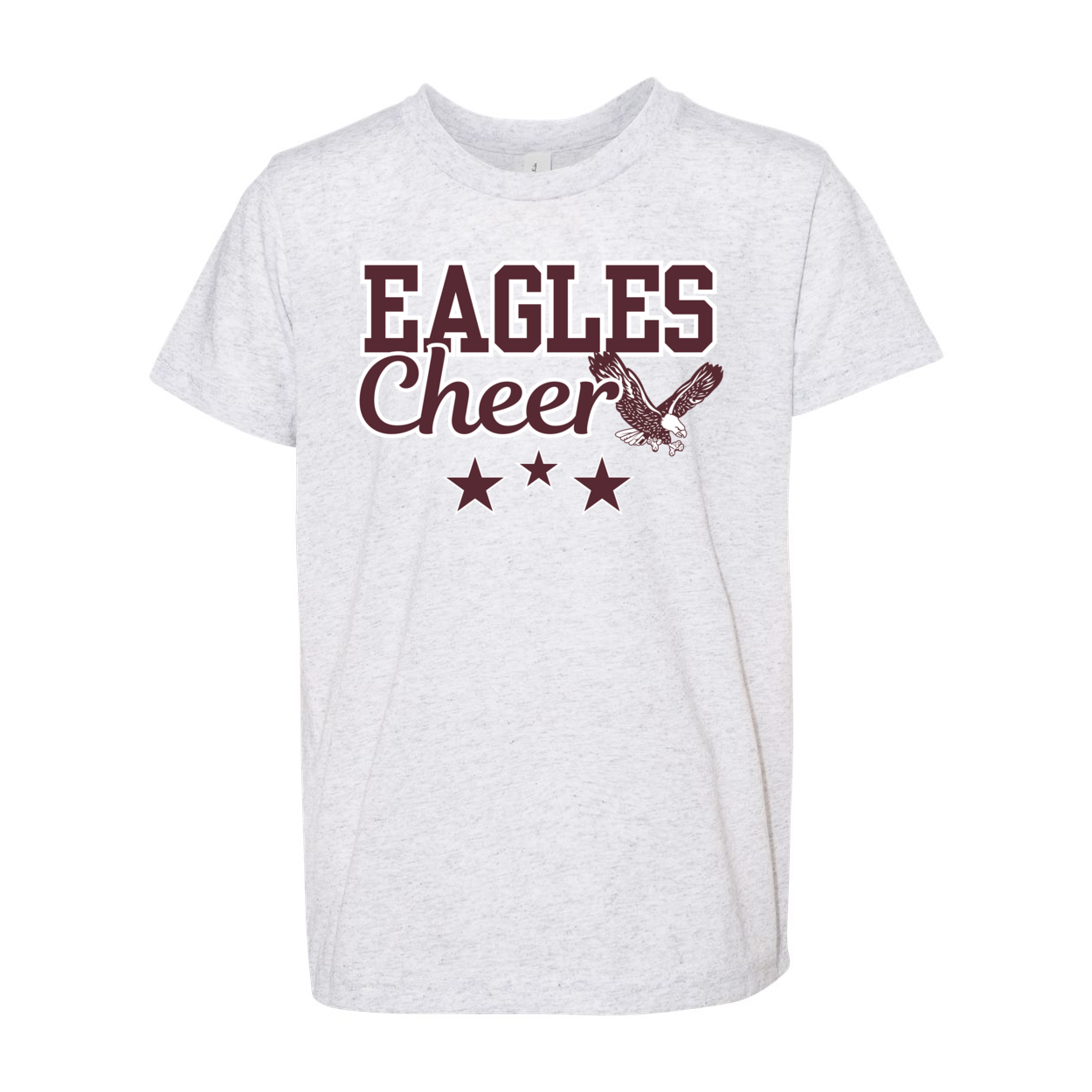 Youth Super Soft Victory Cheer with Back Graphic Short Sleeve Tee - New Albany Eagles