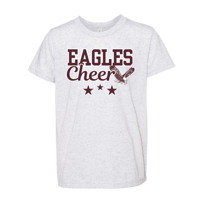 Youth Super Soft Victory Cheer with Back Graphic Short Sleeve Tee - New Albany Eagles