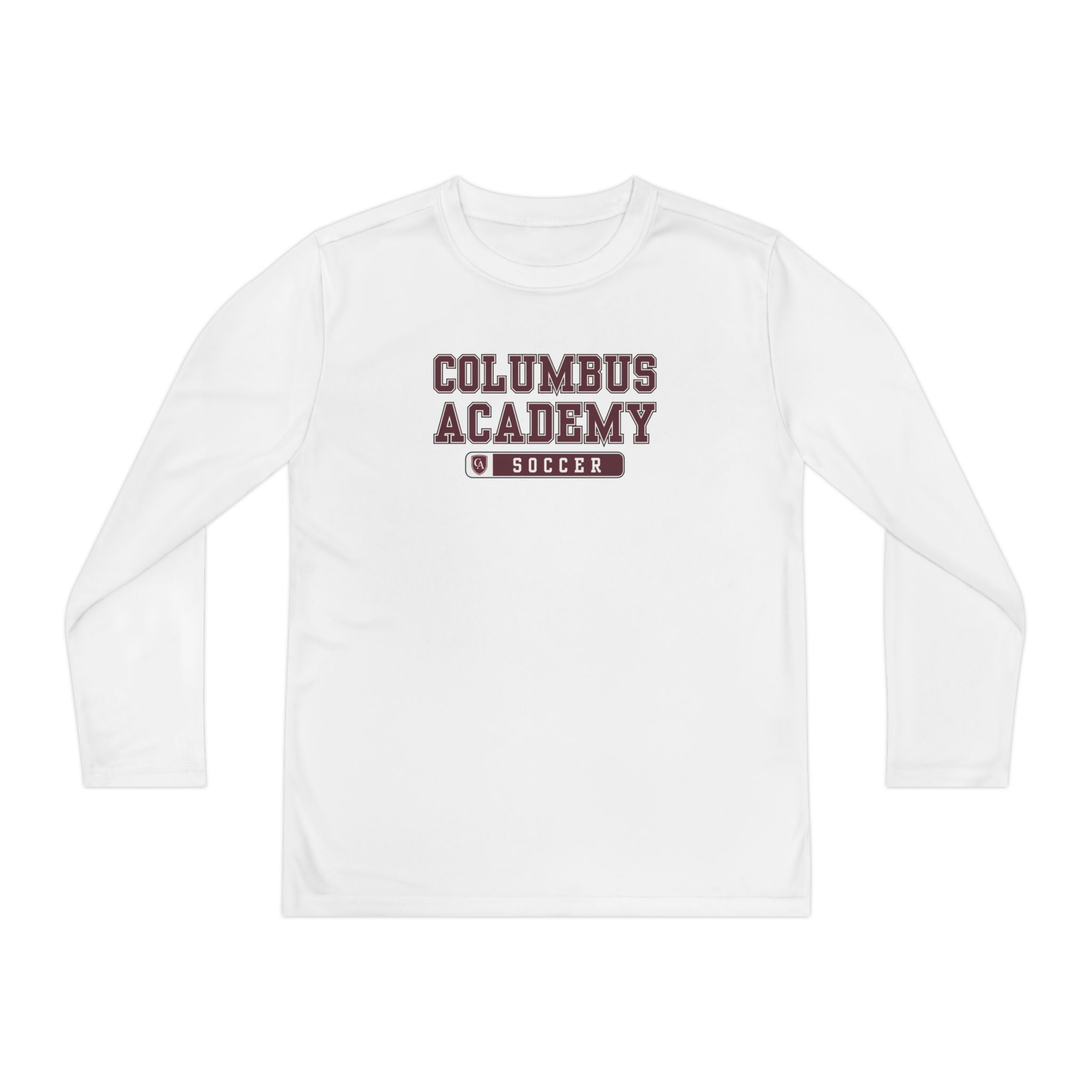 Youth Columbus Academy Soccer Graphic Sport-Tek Competitor Performance Long Sleeve Tee
