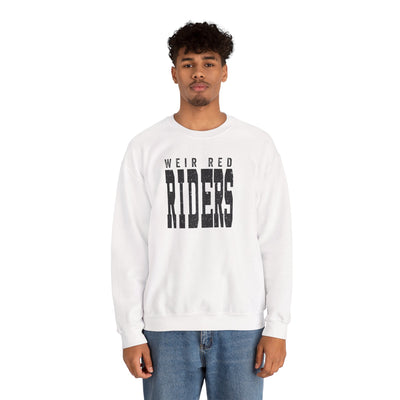 Adult Unisex Weir Red Riders Distressed Enlarged Graphic Sweatshirt