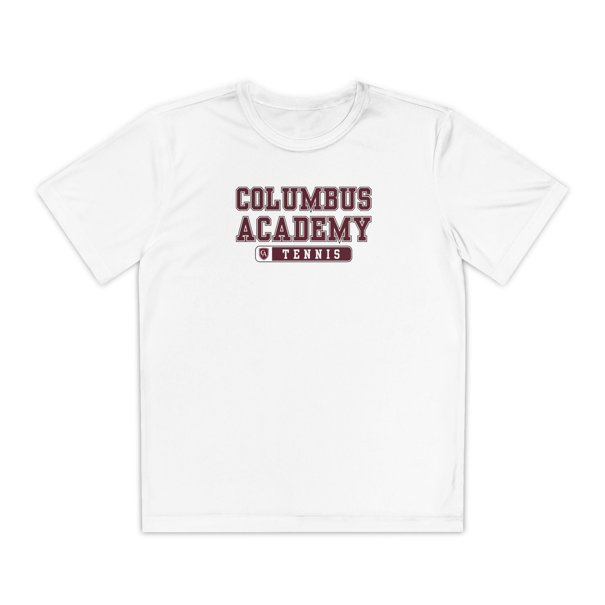 Youth Columbus Academy Tennis Graphic Sport-Tek Competitor Performance Tee