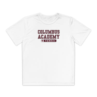 Youth Columbus Academy Tennis Graphic Sport-Tek Competitor Performance Tee
