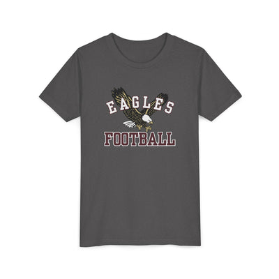 Youth Flying Football Eagle Graphic Short Sleeve Soft Tee