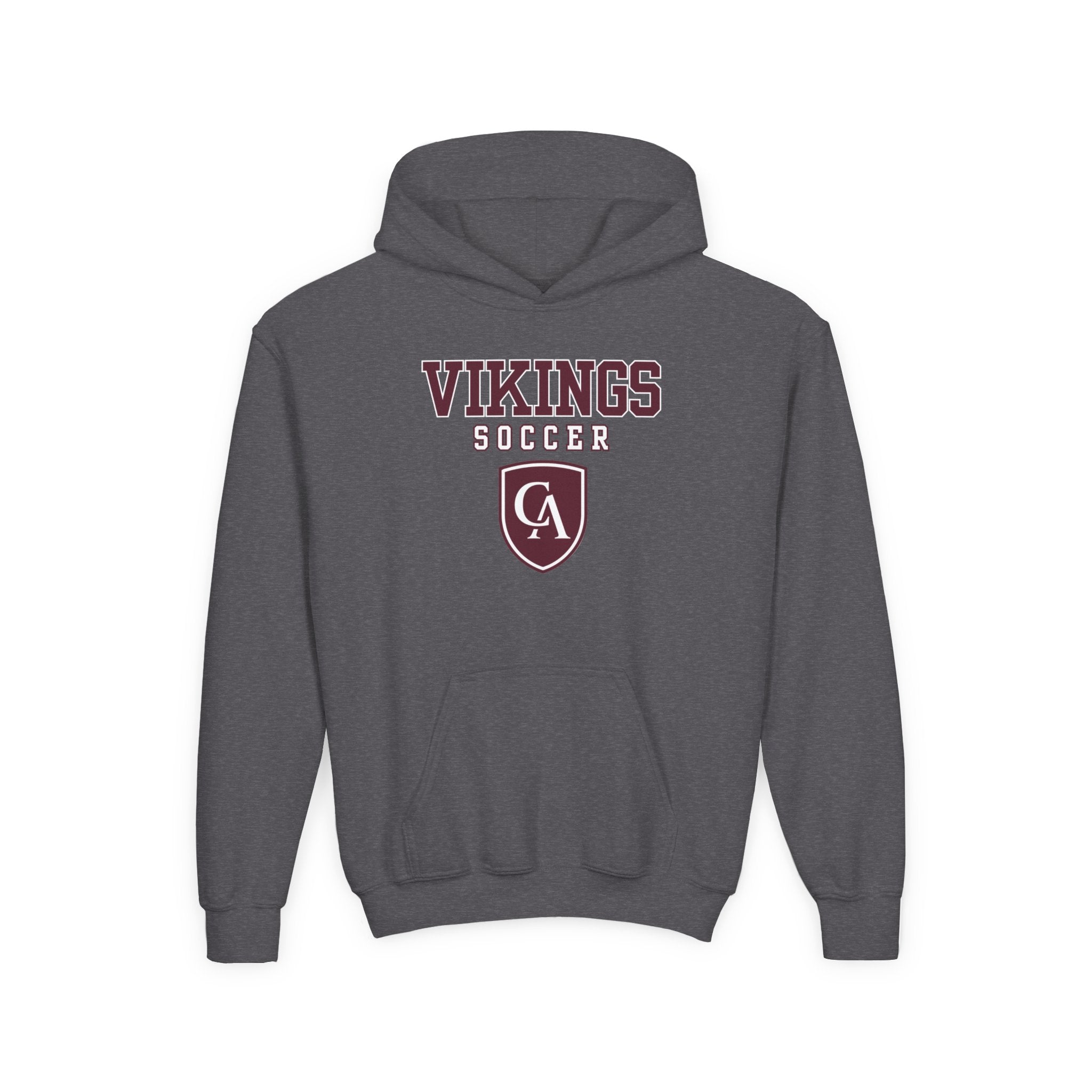 Youth Columbus Academy Vikings Soccer Graphic Gildan Heavy Blend Hoodie