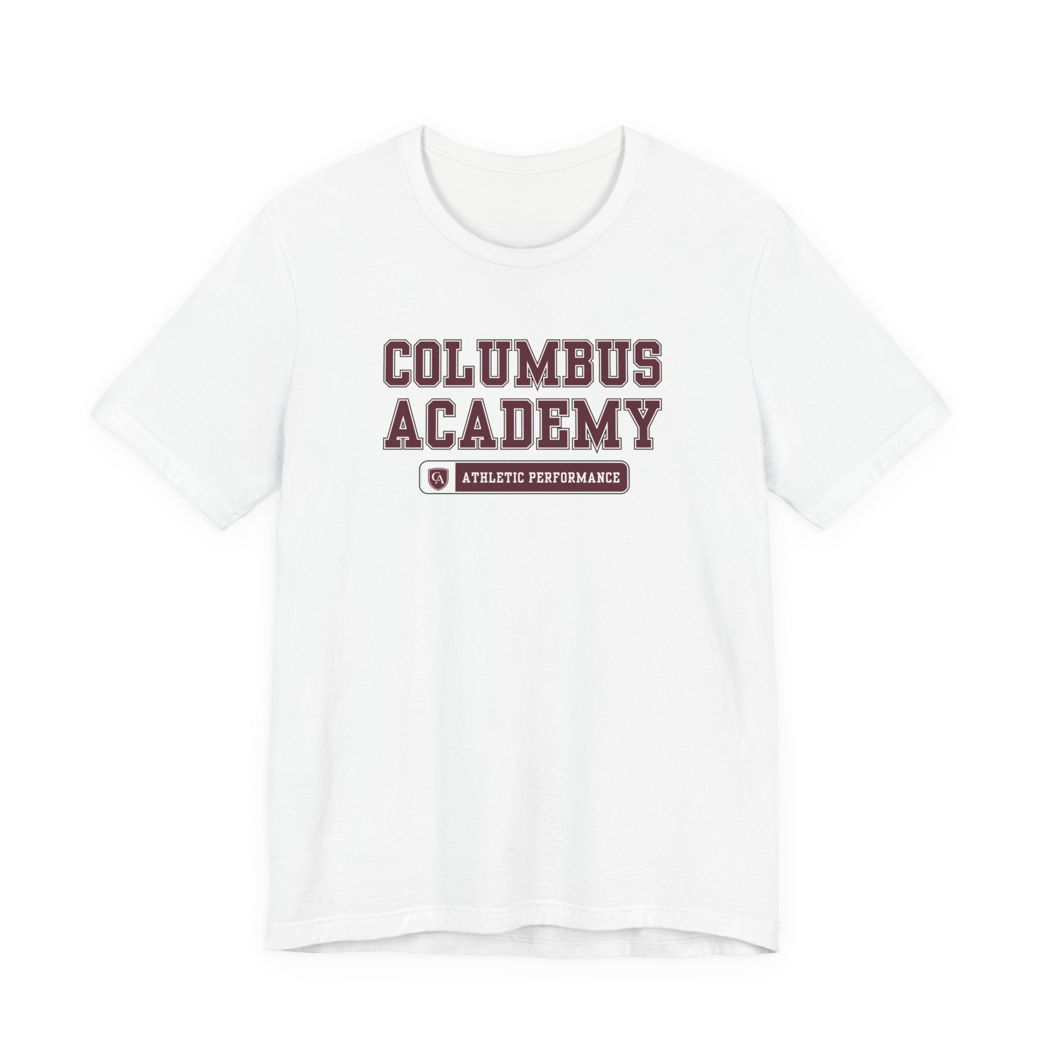 Adult Unisex Columbus Academy Athletic Performance Graphic Short Sleeve Bella + Canvas Soft Tee