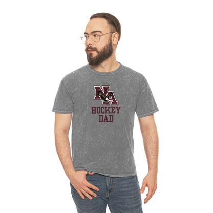 Men's Hockey Dad Classic Logo Mineral Wash Short Sleeve Graphic Tee - New Albany Eagles