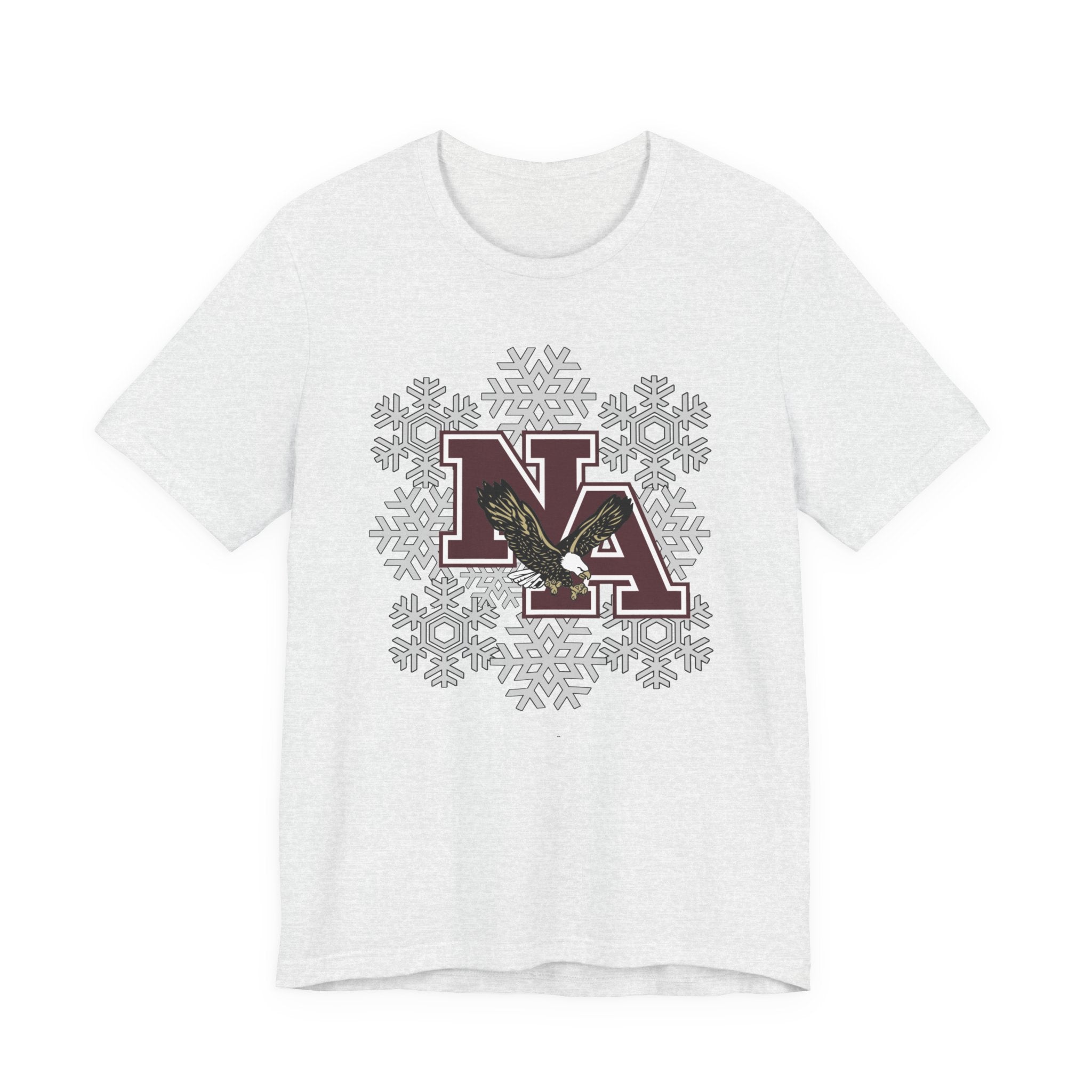 Adult Unisex New Albany Classic Logo Spirited Snowflake Graphic Short Sleeve Soft Tee