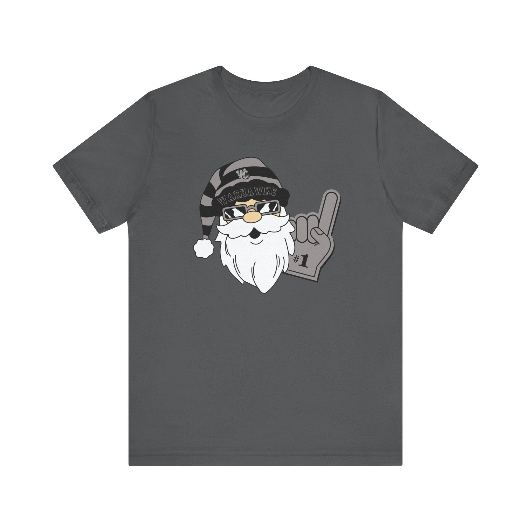 Adult Unisex Westerville Central Spirited Santa Graphic Short Sleeve Soft Tee