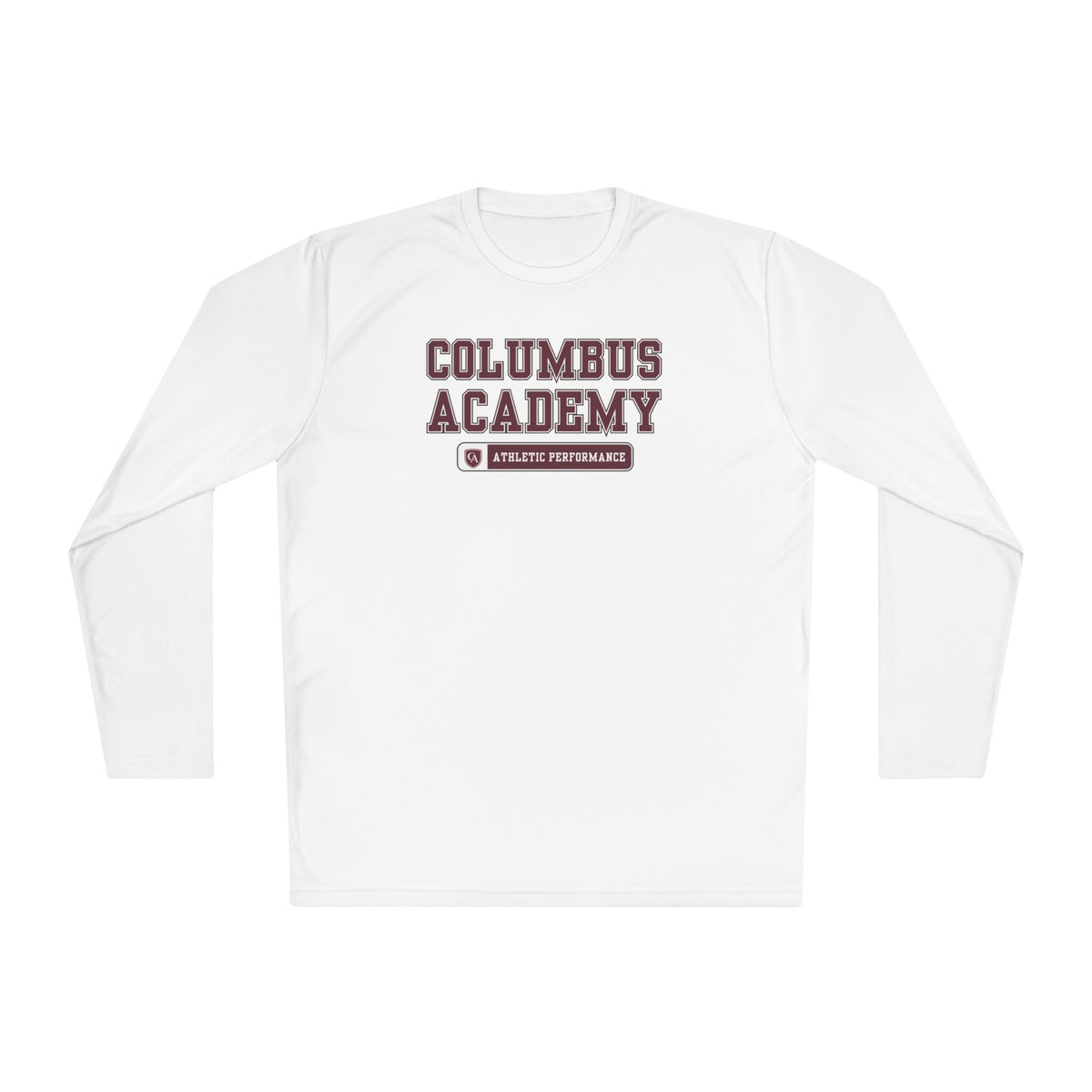 Adult Unisex Columbus Academy Athletic Performance Graphic Sport-Tek Competitor Performance Long Sleeve Tee