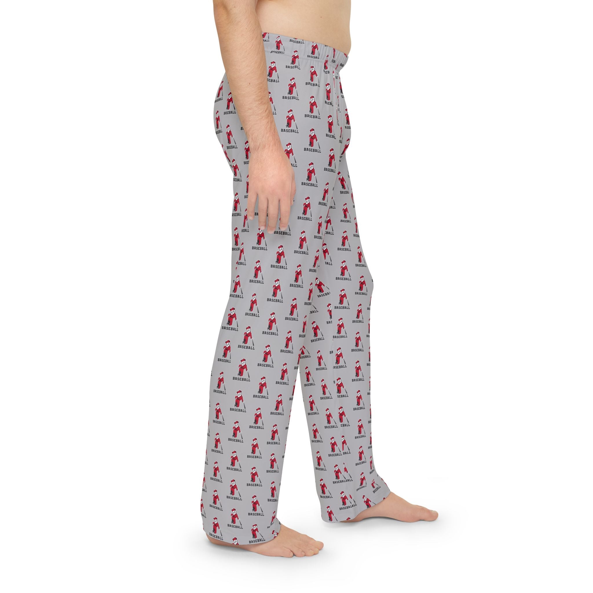 Men's Pajama Pant with Allover Bishops Baseball Mascot Print