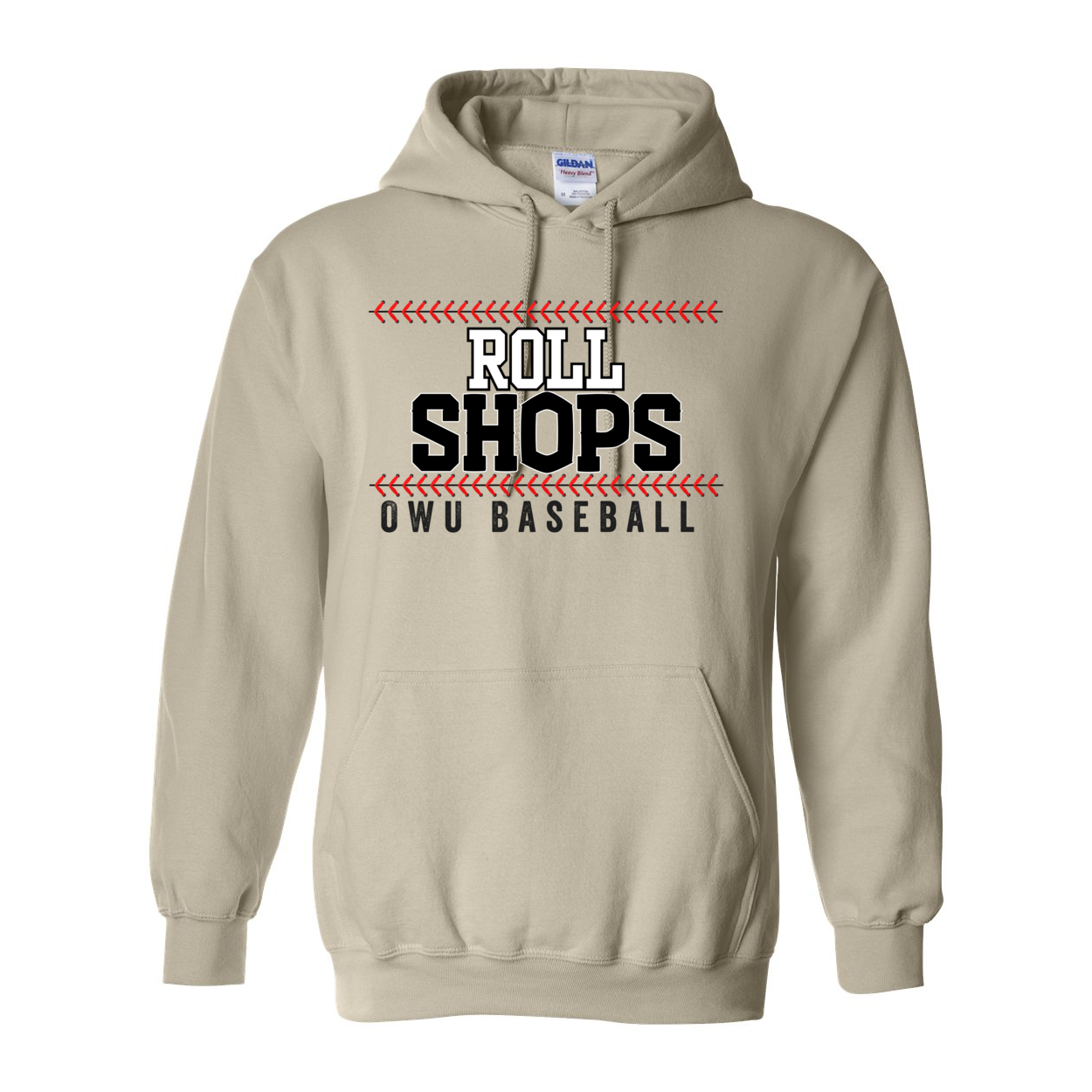 Adult Unisex OWU Roll Shops Baseball Graphic Hoodie - Ohio Wesleyan University