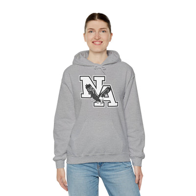 Adult Unisex White/Black Classic NA Logo Graphic Hoodie