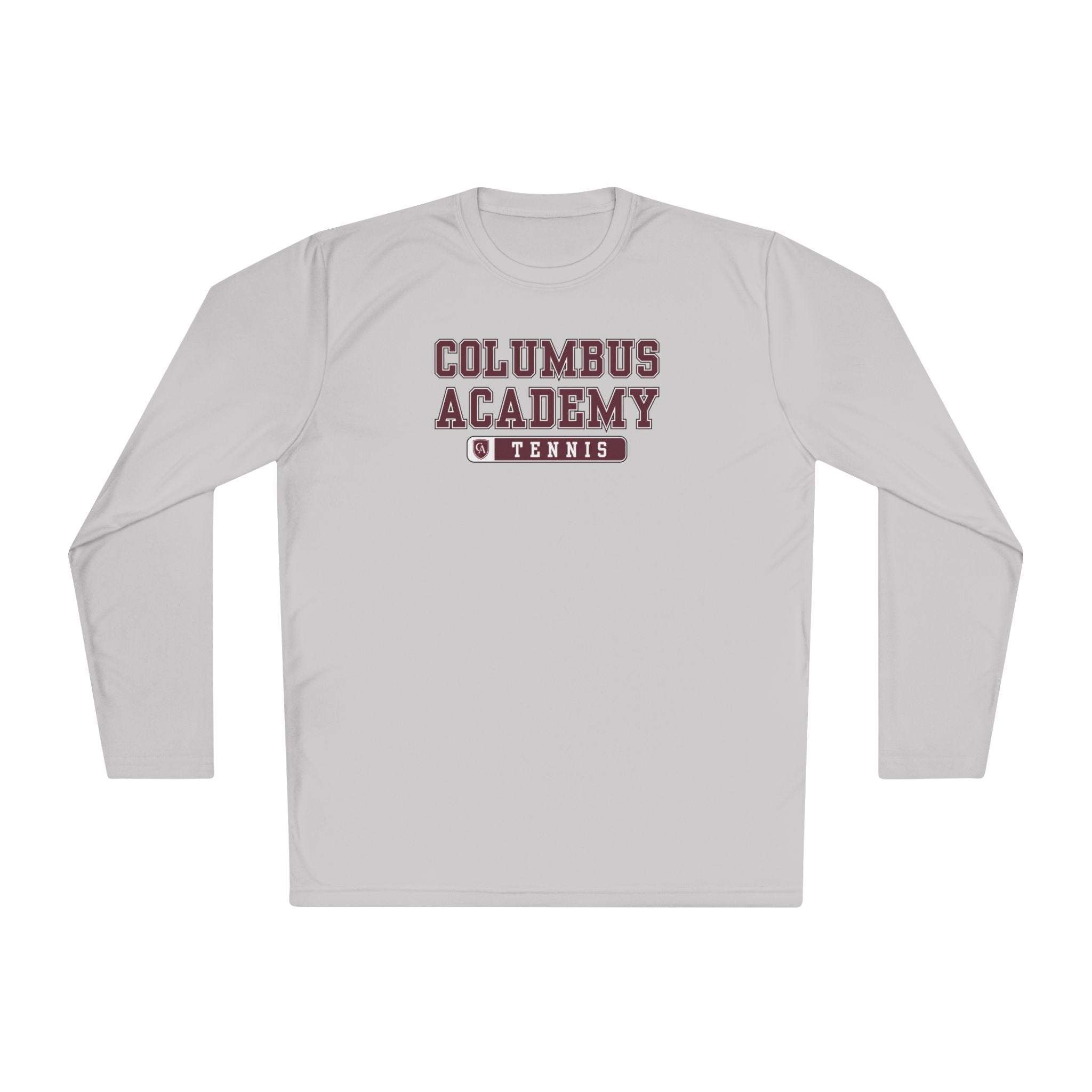 Adult Unisex Columbus Academy Tennis Graphic Sport-Tek Competitor Performance Long Sleeve Tee