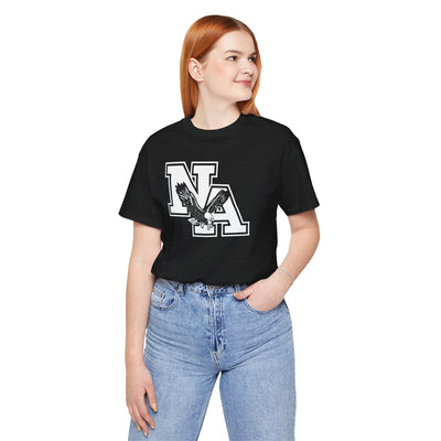 Adult Unisex White/Black Classic NA Logo Short Sleeve Soft Tee