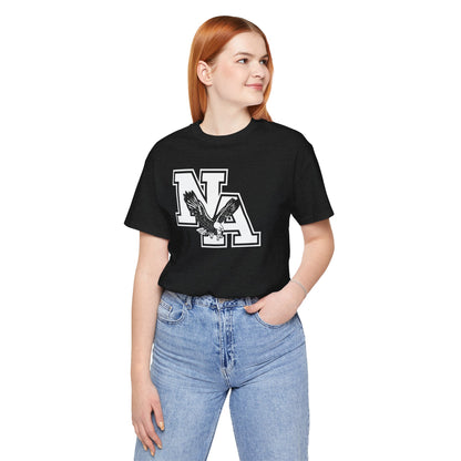Adult Unisex White/Black Classic NA Logo Short Sleeve Soft Tee