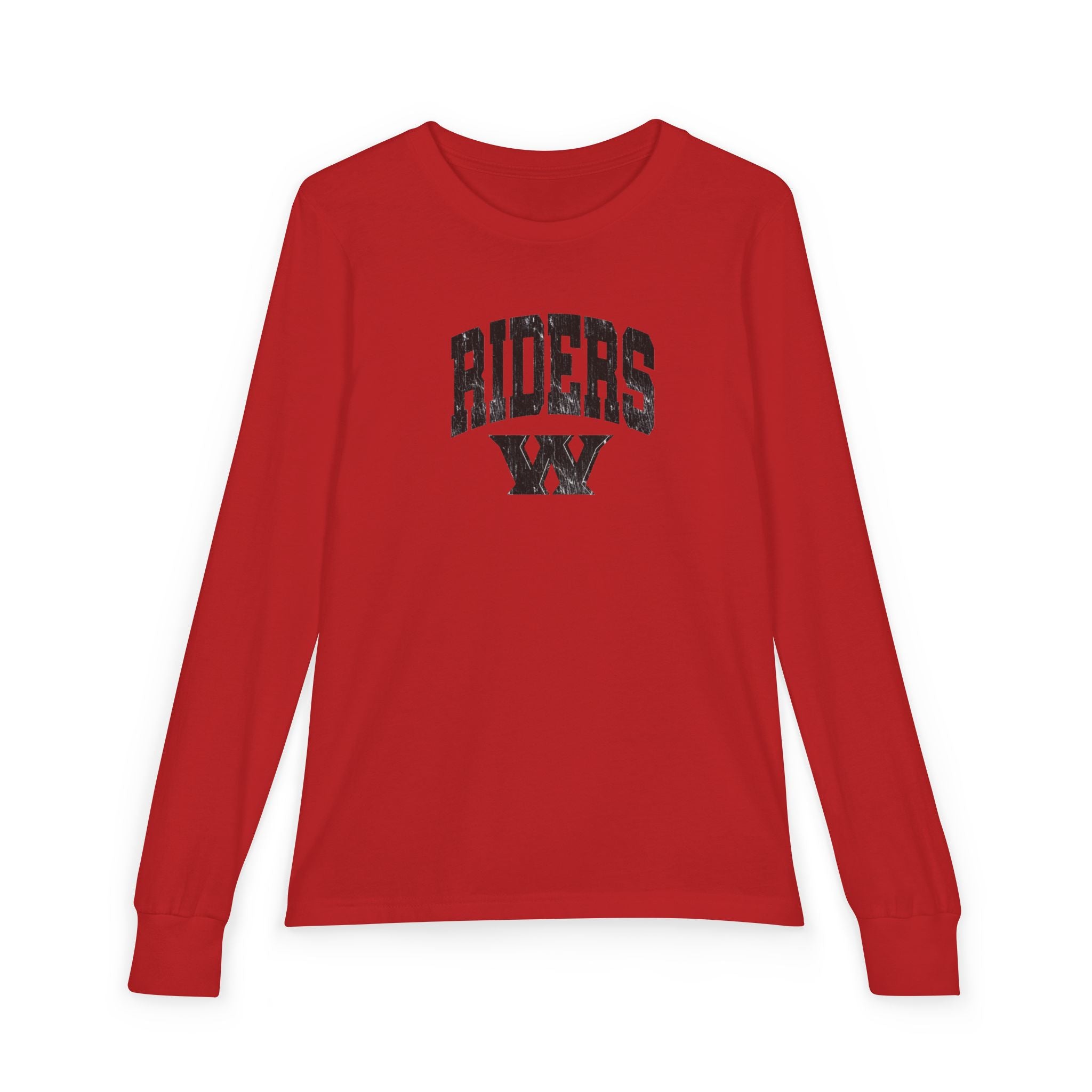 Youth Riders Arch Vintage Distressed W Graphic Bella + Canvas Long Sleeve Soft Tee