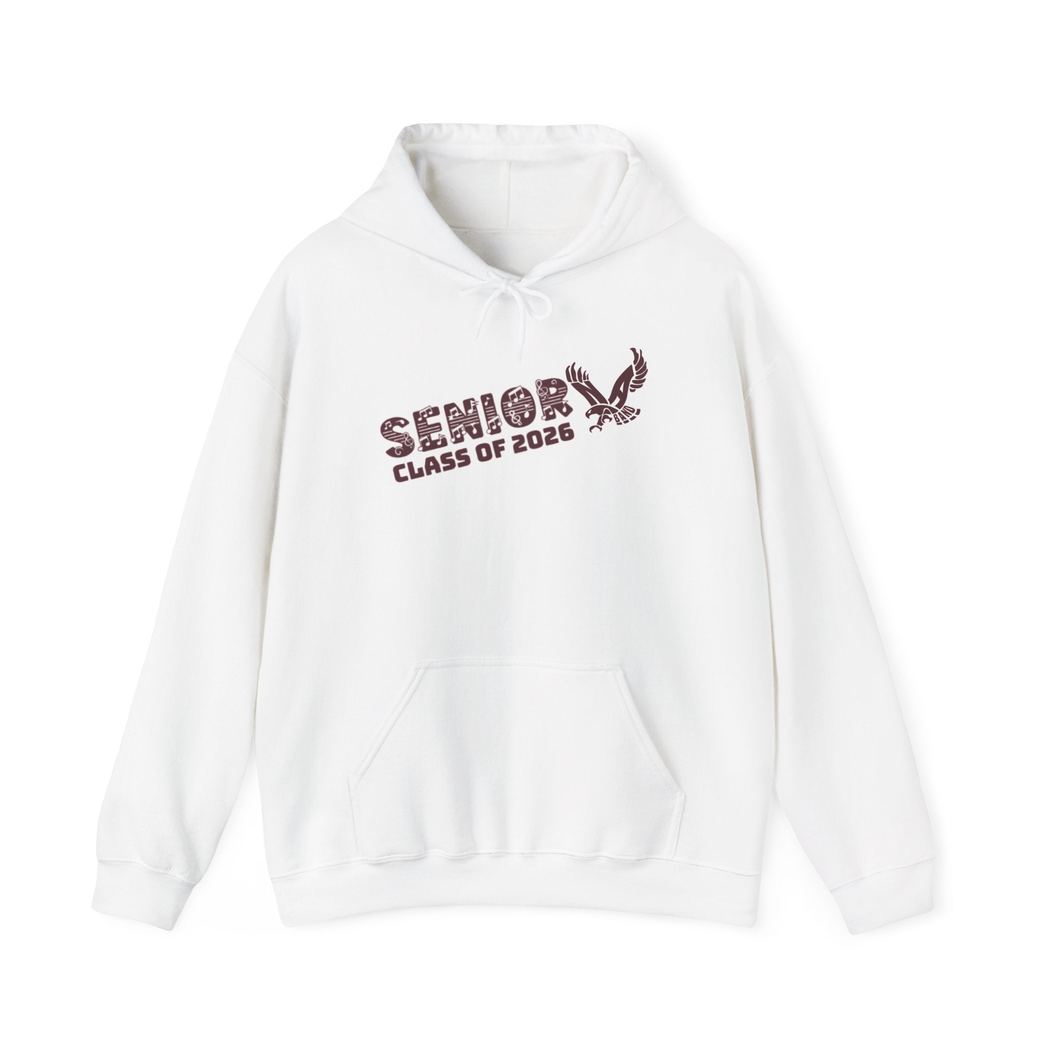 Adult Unisex Class of 2026 Band Eagle Senior Graphic Hoodie