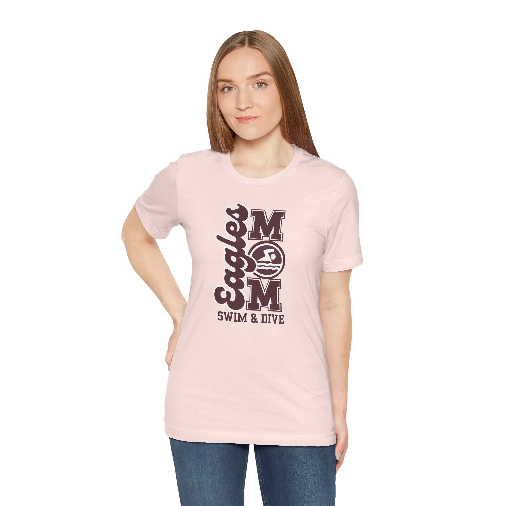 Women's Swim & Dive Mom Graphic Short Sleeve Soft Tee