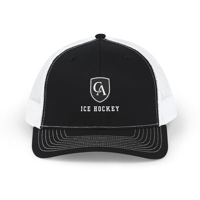 Adult Unisex Embroidered Columbus Academy Ice Hockey Black Logo Richardson 112 Snapback Trucker Hat