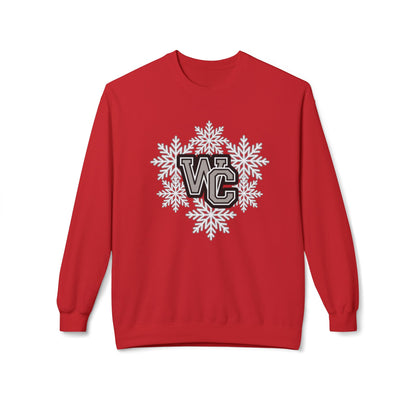 Adult Unisex Westerville Central Spirited Snowflake Graphic Soft Style Sweatshirt
