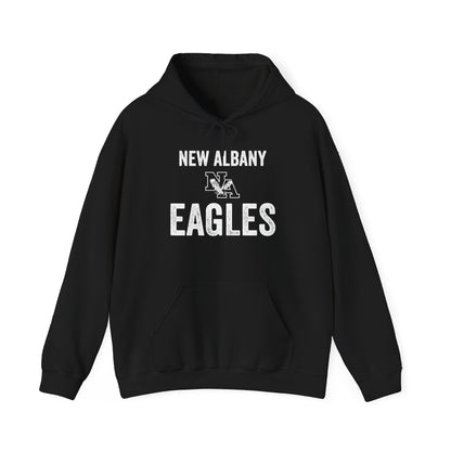 Adult Unisex New Albany Vintage Distressed New Albany Eagles Graphic Hoodie