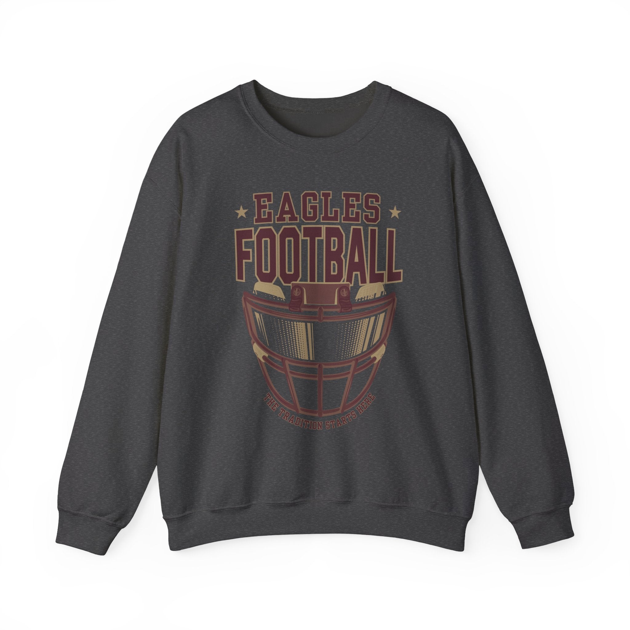 Adult Unisex Eagles Maroon Hype Helmet Graphic Sweatshirt