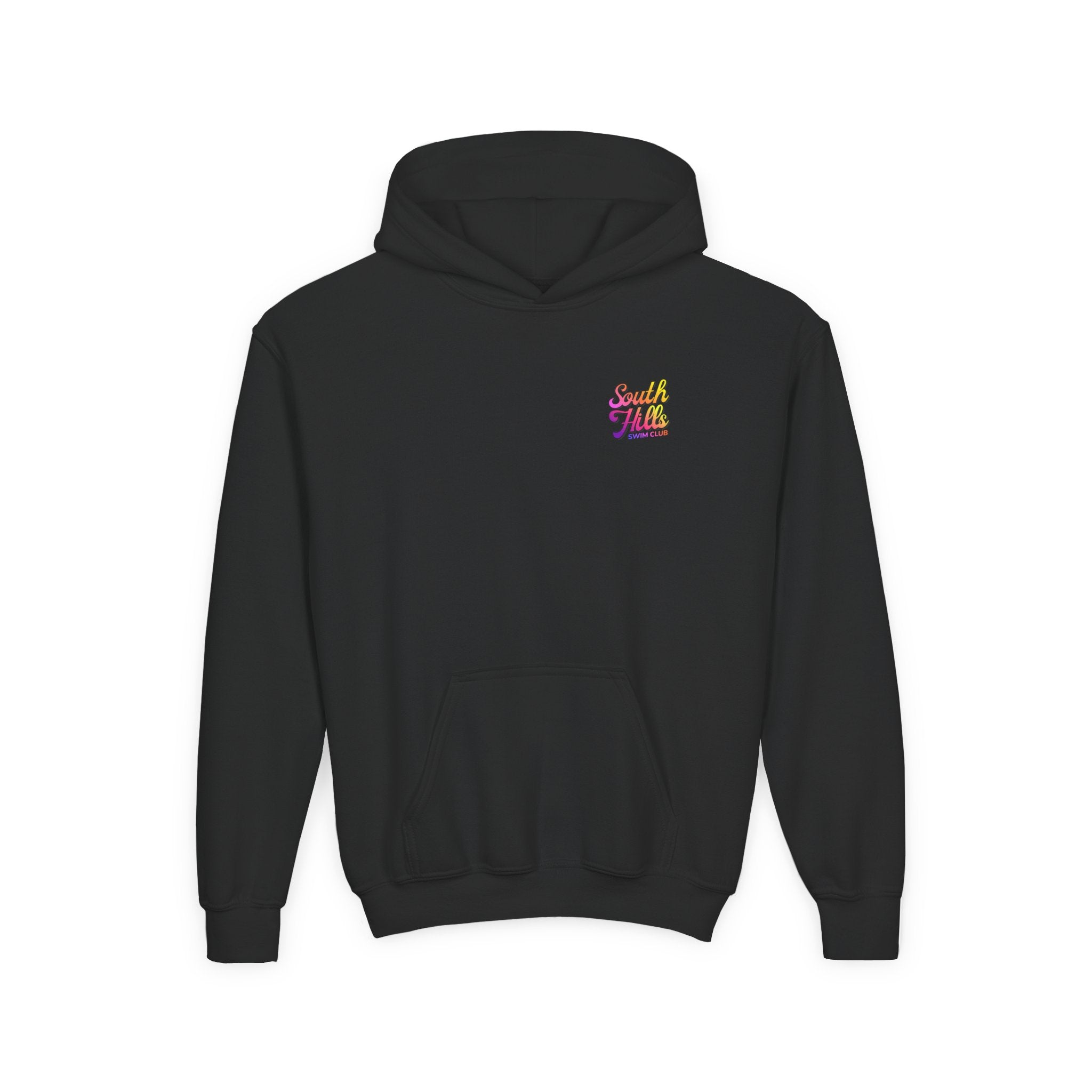 Youth South Hills Swim Club Sunset Script Graphic Hoodie