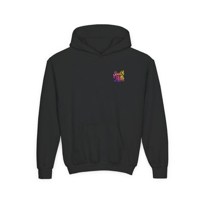 Youth South Hills Swim Club Sunset Script Graphic Hoodie