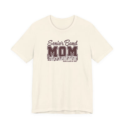 Adult Unisex New Albany 2027 Senior Band Mom Graphic Short Sleeve Bella + Canvas Soft Tee
