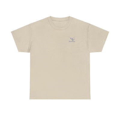 Adult Unisex Heavy Cotton Short Sleeve Tee - Blue Jennings Logo