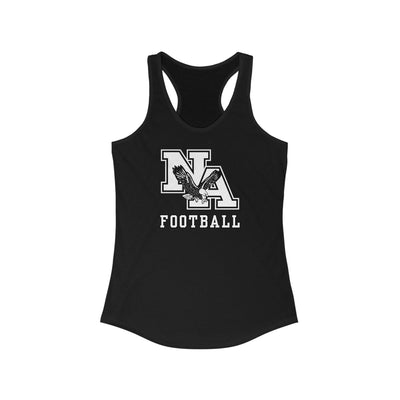 Women's Classic Logo White Football Graphic Racerback Tank