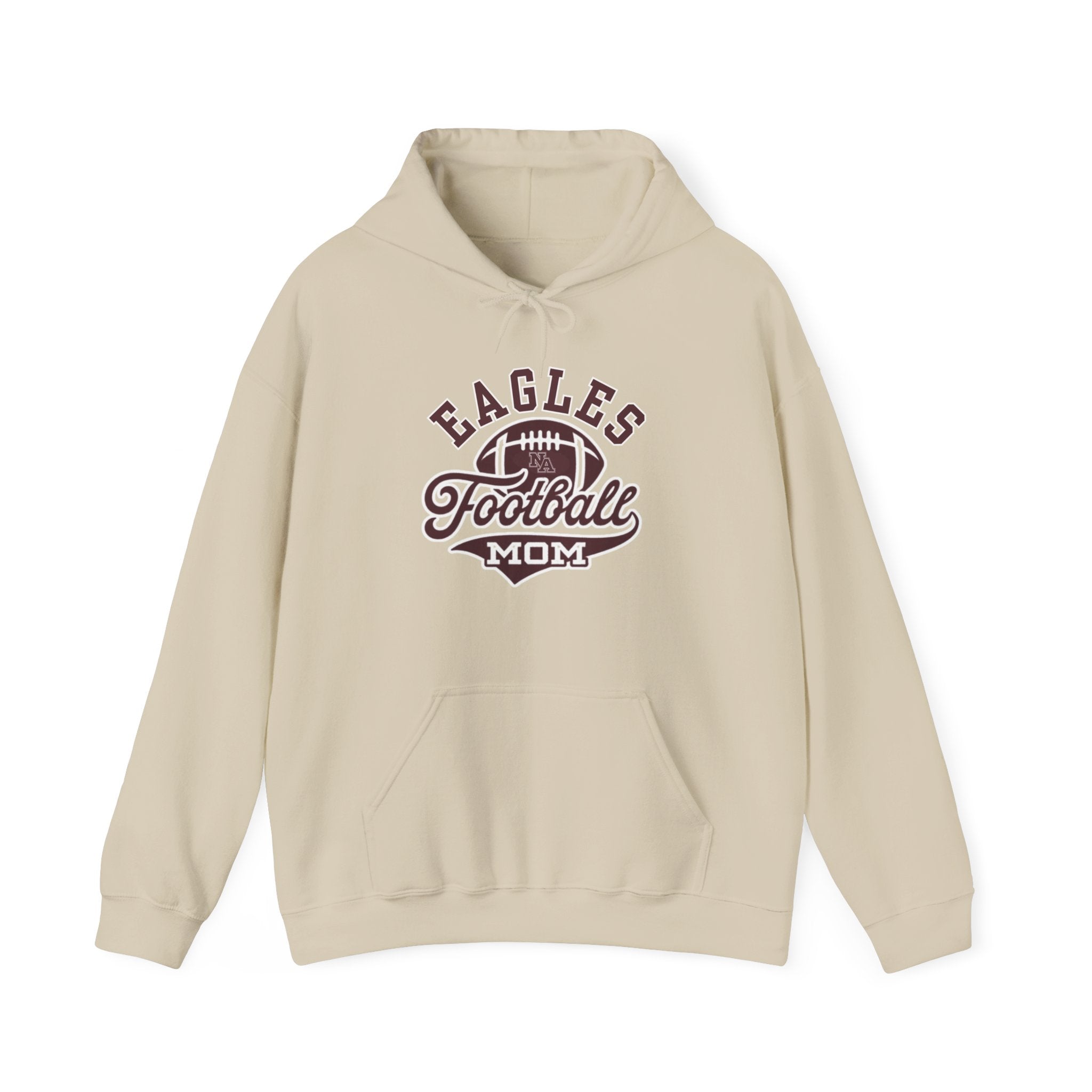 Adult Unisex Eagles Spirit Script Football Mom Graphic Hoodie