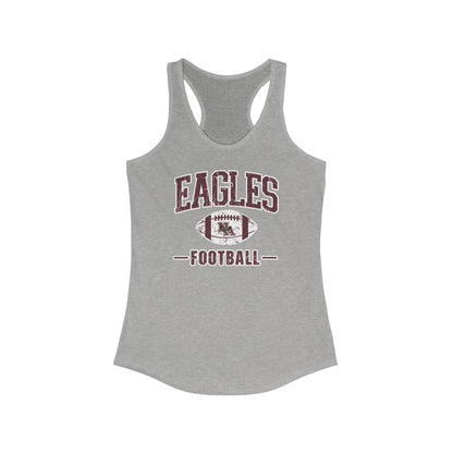 Women's Eagles Football Vintage Distressed Graphic Racerback Tank
