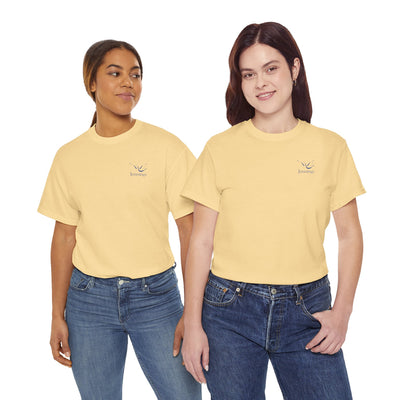 Adult Unisex Heavy Cotton Short Sleeve Tee - Blue Jennings Logo