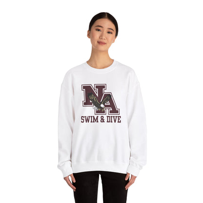 Adult Unisex Swim & Dive Classic Logo with DIVE REACH LIVE Back Graphic Sweatshirt