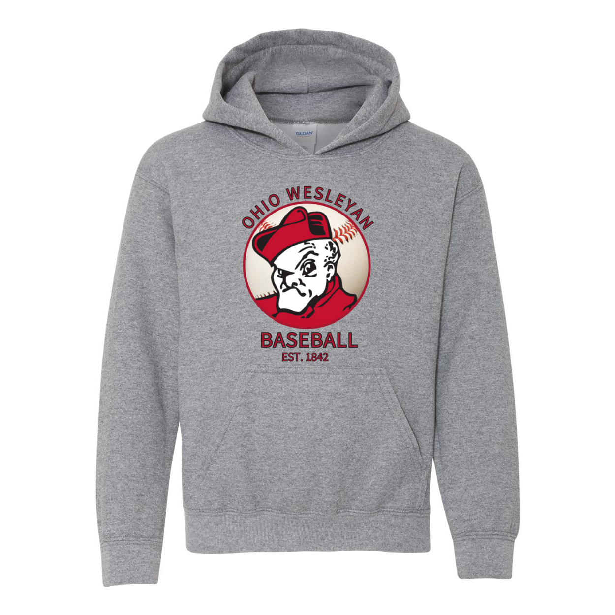 Youth 1842 Bishops Baseball Graphic Hoodie - Ohio Wesleyan University