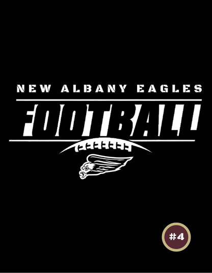 Women's Choose your Graphic Short Sleeve Boxy Crop Tee with Customized Back - New Albany Football