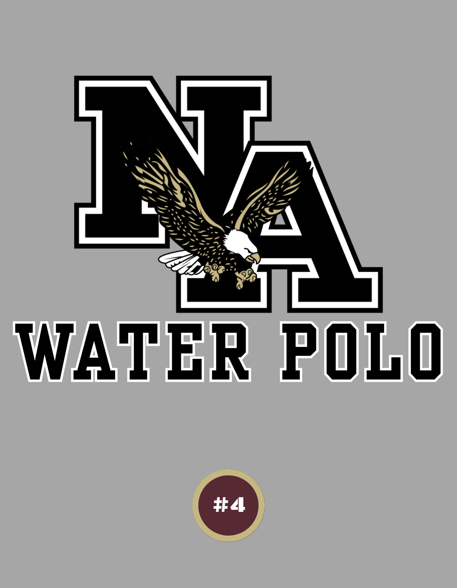 Adult Unisex Choose your Graphic Short Sleeve Soft Tee with Customized Back - New Albany Water Polo